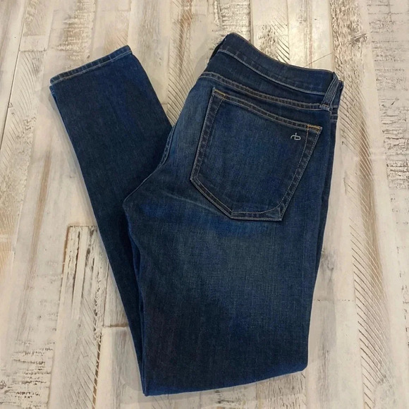 Rag & Bone The Dre Boyfriend Low Rise Slim Skinny Jean in Snoqualme Sz 25 - Picture 1 of 7